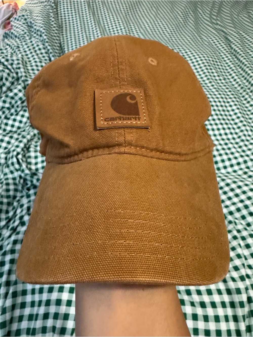 Carhartt Brown Canvas Adjustable Baseball Cap Hat Logo Patch One Size OS
